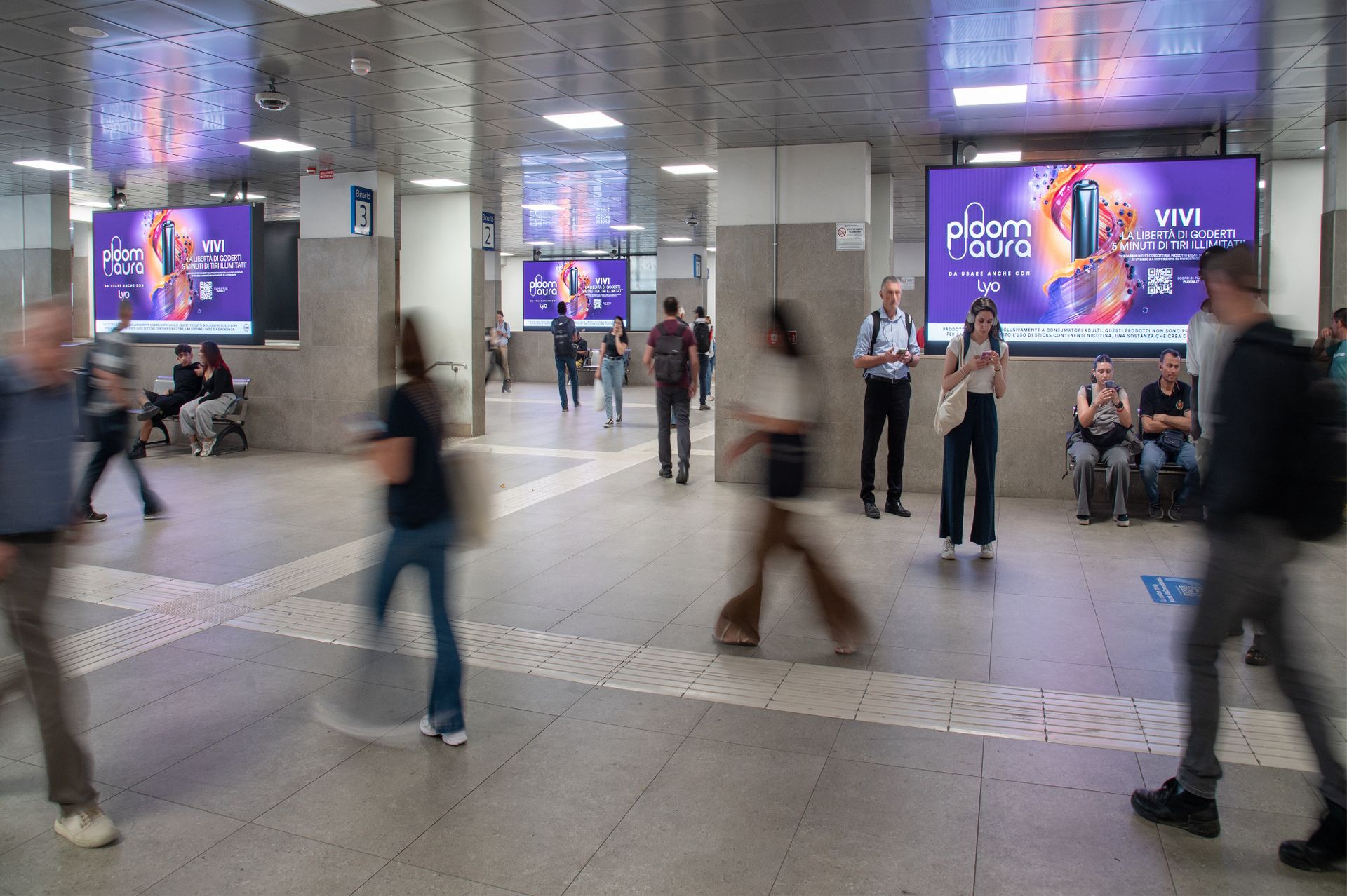Ledwall nella stazione di Milano Domodossola