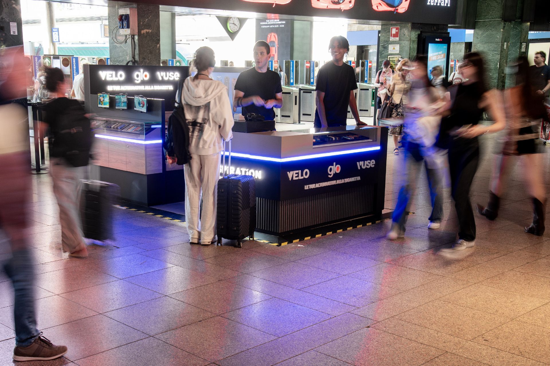 Temporary shop in stazione